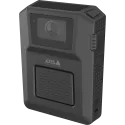 AXIS W102 Body Worn Camera w kolorze czarnym, widok pod kątem z lewej strony